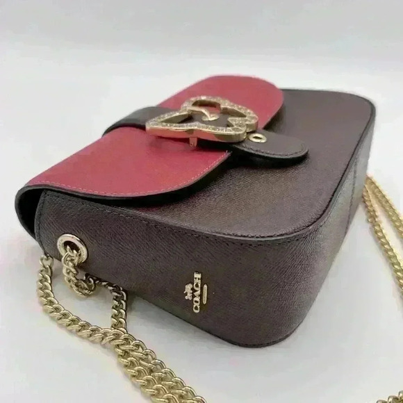 Coach Gemma Crossbody Bag In Colorblock With Butterfly Buckle EUC - Picture 6 of 14